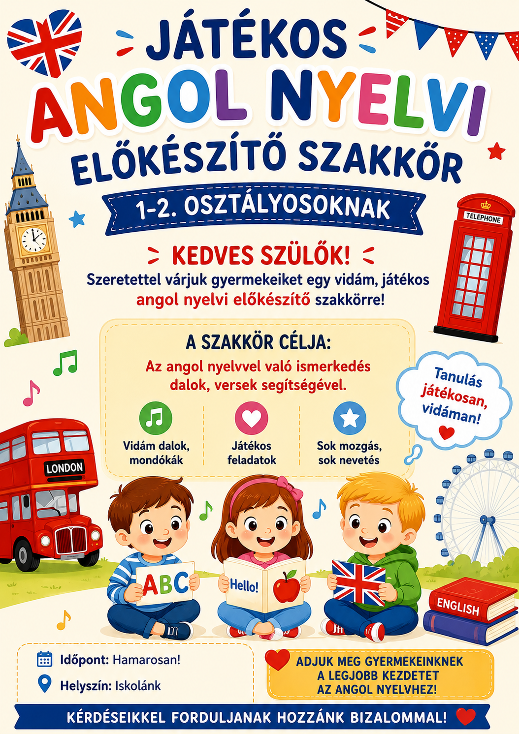 Játékos angol nyelvi szakkör
